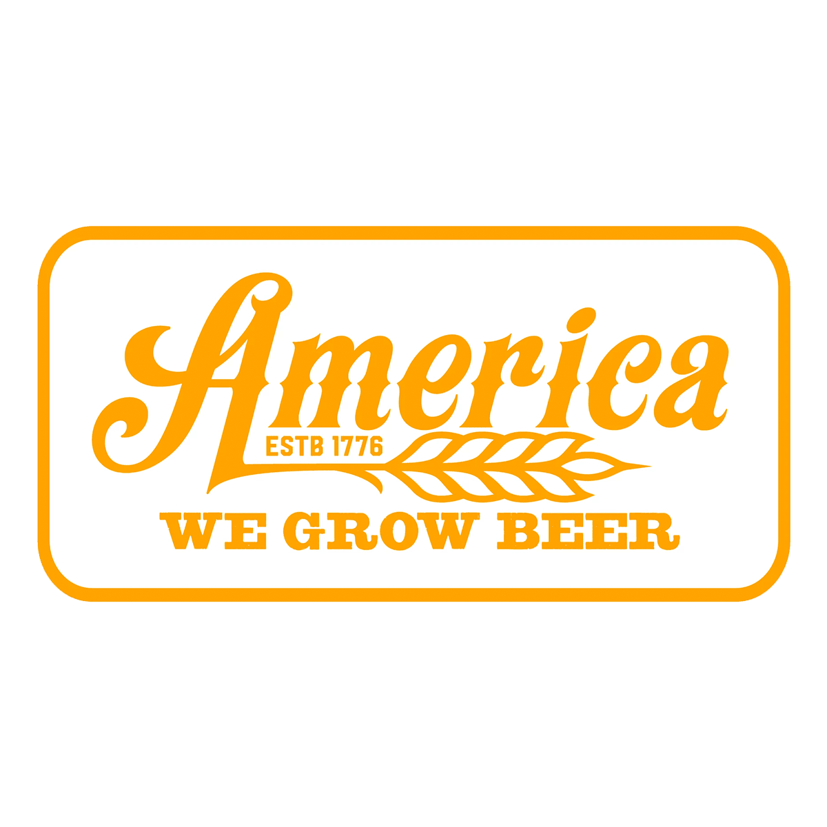 America We Grow Beer Decal