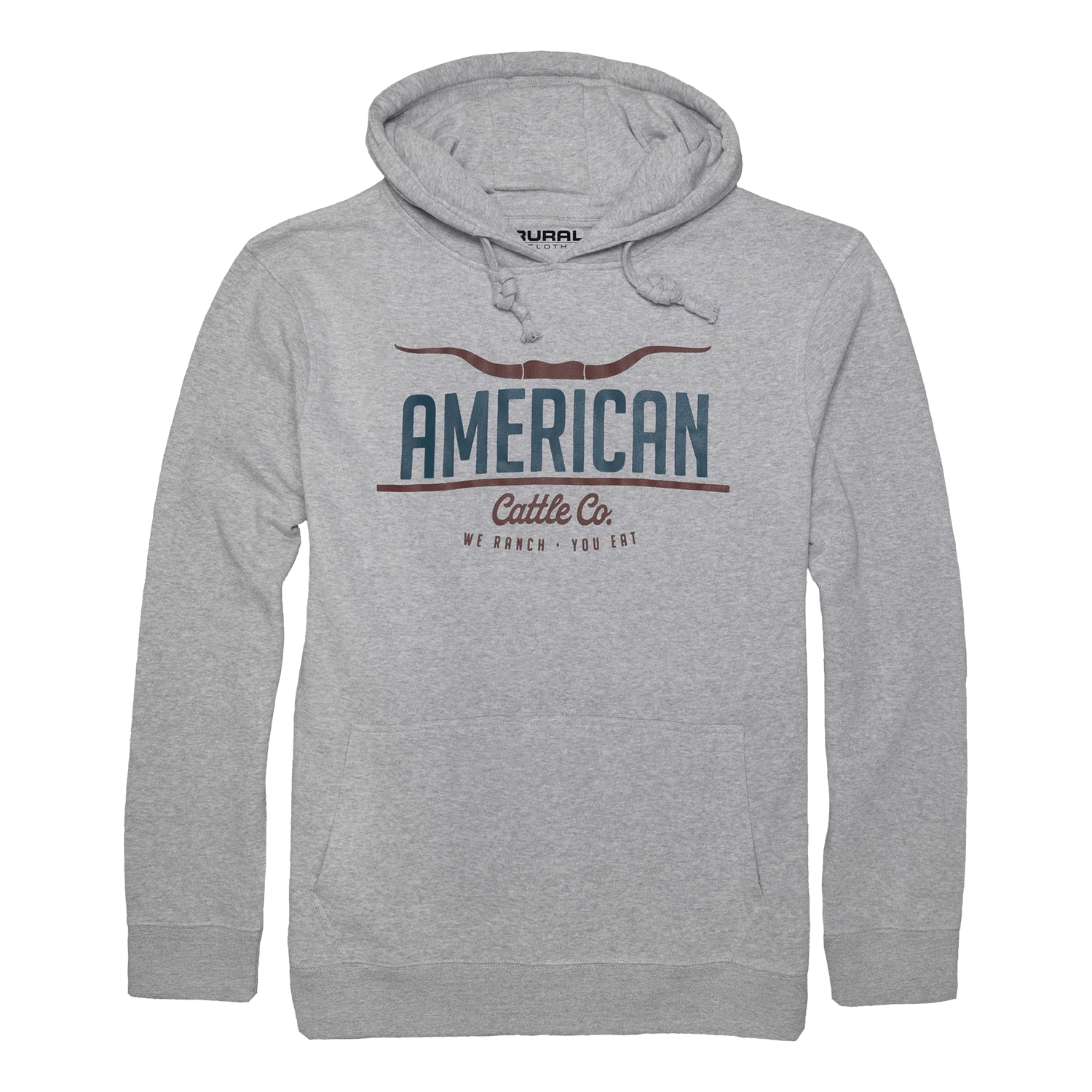 American Cattle Co Pullover-Athletic Gray
