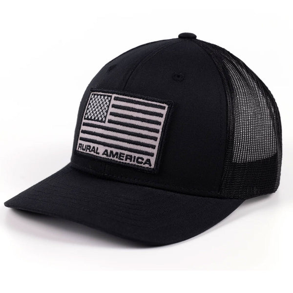 Black american store flag hat