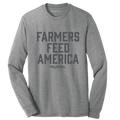 Farmers Feed America Long Sleeve-Gray Frost