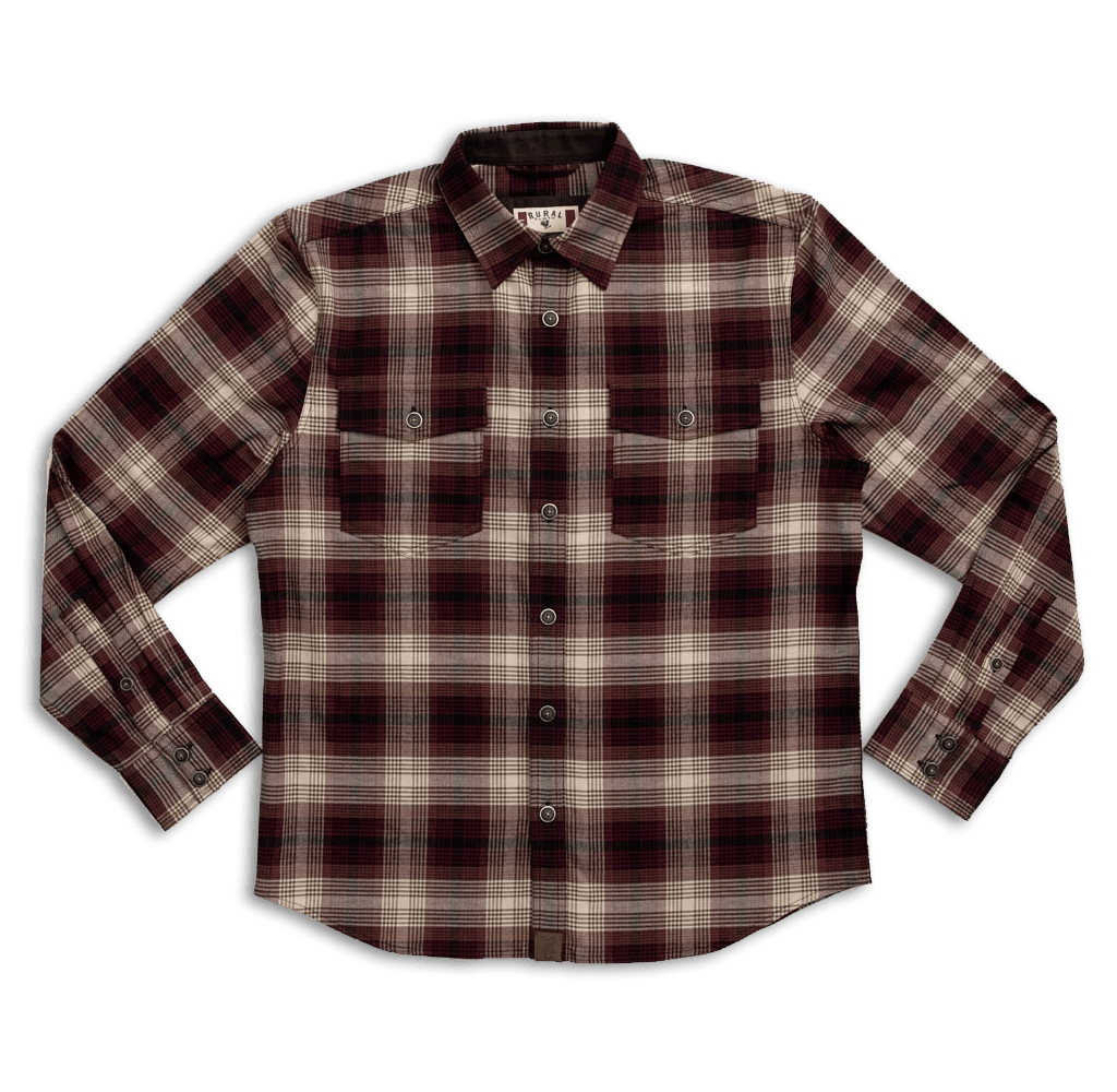 Foreman Stretch Flannel | Red & Tan