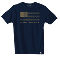 Rural America Wheat Flag - Navy Blue