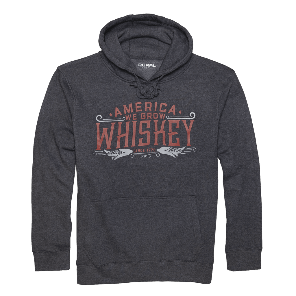 We Grow Whiskey Pullover-Charcoal Heather