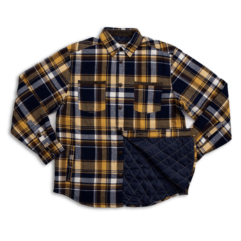 Workman Quilted Shirt Jacket | Blue & Brown